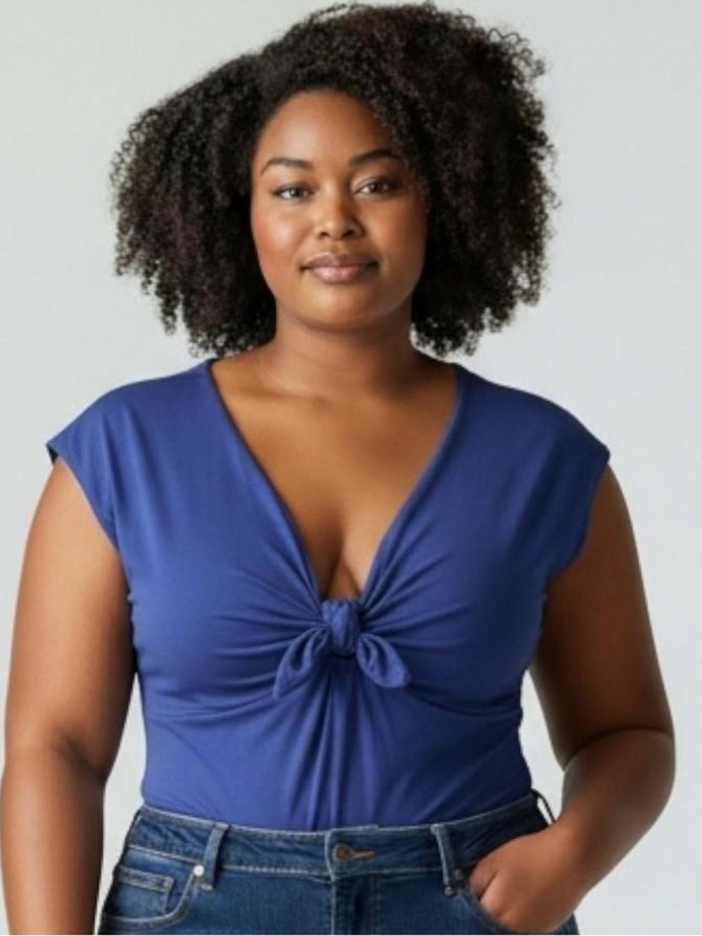 Knot-Front V-Neck Body Suit- ModCloth